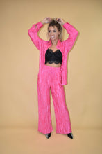 Load image into Gallery viewer, Hot Pink Pleated Wide Leg Pants (part of a matching set)
