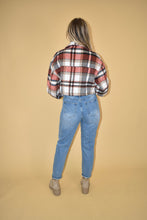 Load image into Gallery viewer, Burnt Orange Cropped Flannel Jacket
