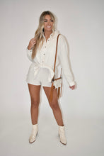 Load image into Gallery viewer, Light Beige Long Sleeve Cotton Romper
