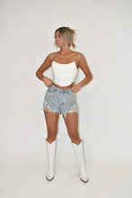 Load image into Gallery viewer, White Strapless Corset Top
