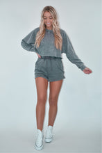 Load image into Gallery viewer, Charcoal Cropped Sweatshirt
