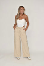 Load image into Gallery viewer, Beige Straight Leg Cargo Pants
