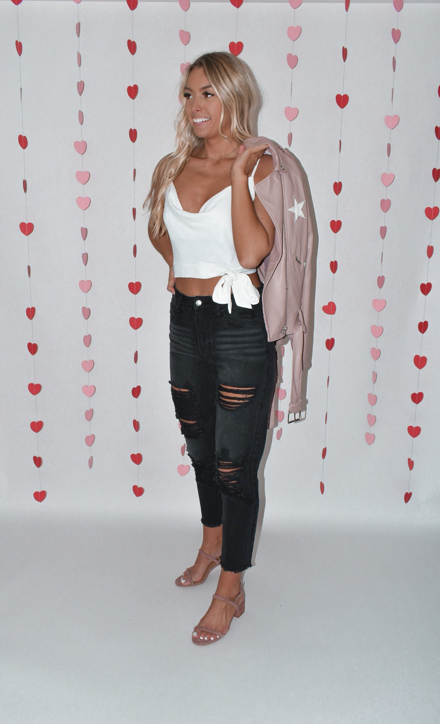Black Distressed Mom Jeans