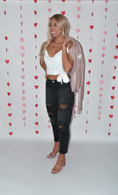 Load image into Gallery viewer, Black Distressed Mom Jeans
