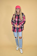 Load image into Gallery viewer, Hot Pink Flannel Shacket
