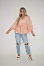 Load image into Gallery viewer, Peach Babydoll Blouse
