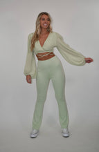 Load image into Gallery viewer, Gingham High Waisted Flare Pants
