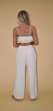 Load image into Gallery viewer, French Vanilla Linen Blend Bubble Crop Top
