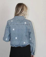 Load image into Gallery viewer, Star Cropped Jean Jacket
