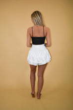 Load image into Gallery viewer, Black Satin Double Keyhole Crop Top

