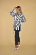 Load image into Gallery viewer, Stripe Button Up Blouse
