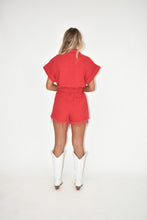 Load image into Gallery viewer, Red Denim Romper
