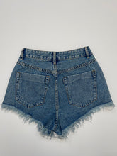Load image into Gallery viewer, High Waisted Medium Vintage Wash Denim Shorts
