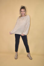 Load image into Gallery viewer, Tan Loose Knit Sweater
