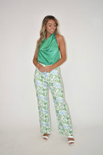Load image into Gallery viewer, Green Satin Cowl Neck Tank Top
