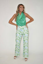 Load image into Gallery viewer, Green Satin Cowl Neck Tank Top

