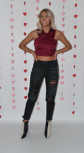 Load image into Gallery viewer, Satin Halter Crop Top
