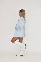 Load image into Gallery viewer, Sky Blue Satin Blazer
