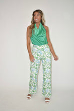 Load image into Gallery viewer, Green Satin Cowl Neck Tank Top
