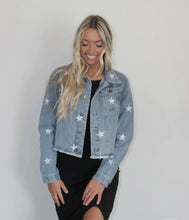 Load image into Gallery viewer, Star Cropped Jean Jacket
