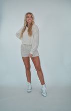 Load image into Gallery viewer, Beige Cropped Sweatshirt
