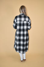 Load image into Gallery viewer, Black &amp; White Flannel Coat

