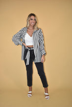 Load image into Gallery viewer, Stripe Button Up Blouse
