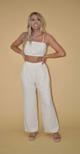Load image into Gallery viewer, French Vanilla Linen Blend Wide Leg Pants
