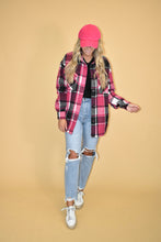Load image into Gallery viewer, Hot Pink Flannel Shacket
