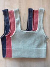 Load image into Gallery viewer, Acid Wash Ribbed Square Neck Cami

