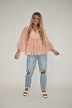Load image into Gallery viewer, Peach Babydoll Blouse
