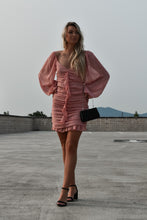 Load image into Gallery viewer, Long Sleeve Ruffle Front Dress
