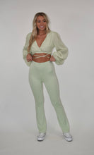 Load image into Gallery viewer, Gingham High Waisted Flare Pants
