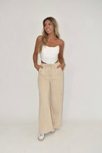 Load image into Gallery viewer, Beige Straight Leg Cargo Pants
