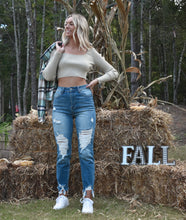 Load image into Gallery viewer, High Waisted Medium Wash Jeans
