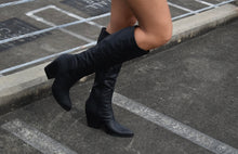 Load image into Gallery viewer, Leather Textured Tall Boots
