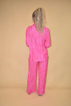 Load image into Gallery viewer, Hot Pink Pleated Wide Leg Pants (part of a matching set)
