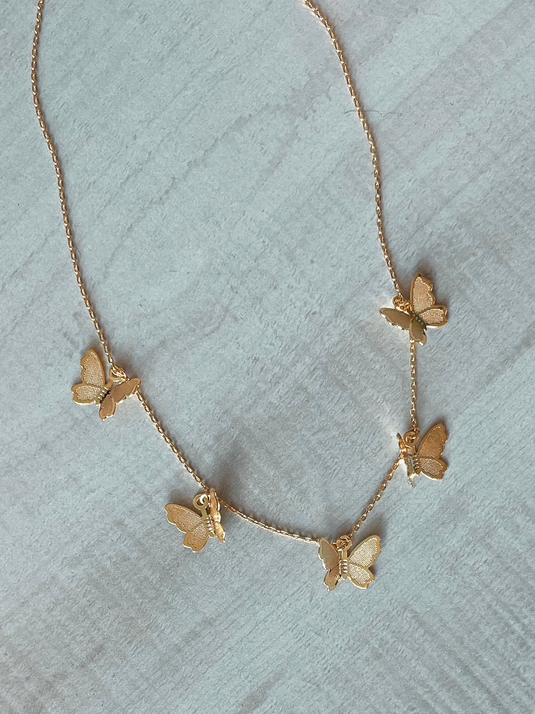 Butterfly Necklace Gold Dipped