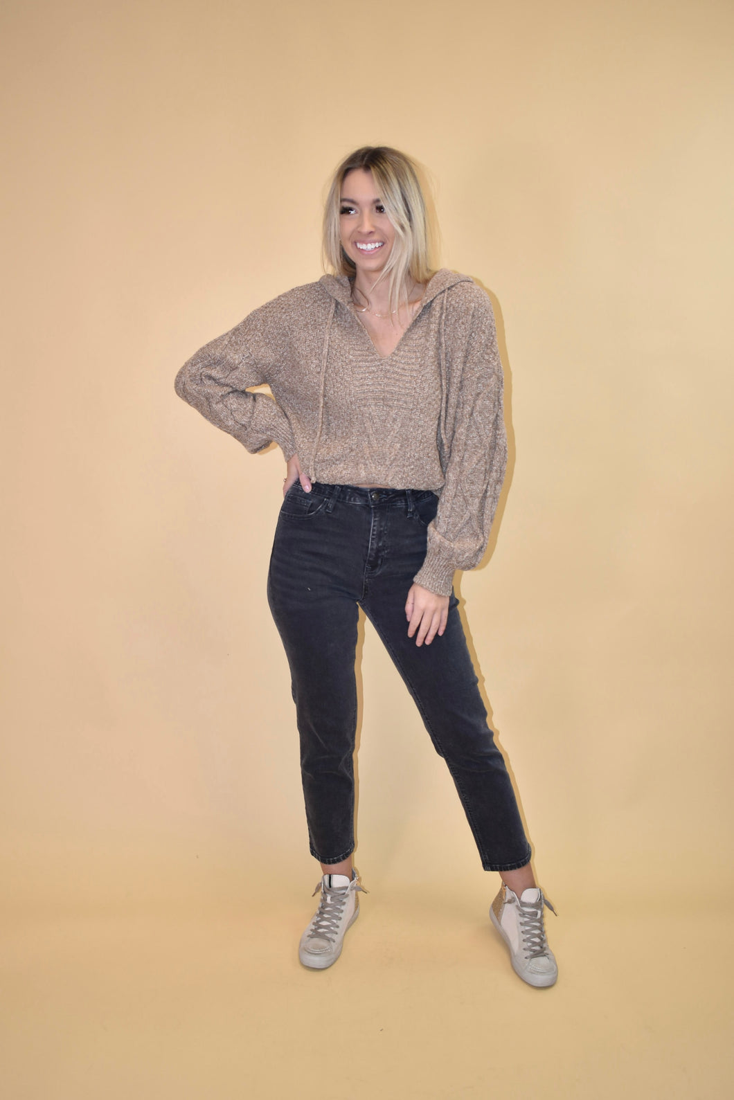 Mocha Knit Hoodie