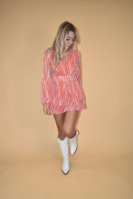 Load image into Gallery viewer, Rust Animal Print Long Sleeve Romper
