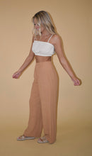 Load image into Gallery viewer, Peanut Butter Linen Blend Wide Leg Pants
