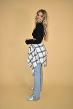 Load image into Gallery viewer, Black &amp; White Flannel Shacket
