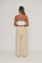 Load image into Gallery viewer, Beige Straight Leg Cargo Pants

