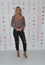 Load image into Gallery viewer, Glitter Cowl Neck Bodysuit
