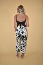 Load image into Gallery viewer, Cream Patterned Satin Joggers

