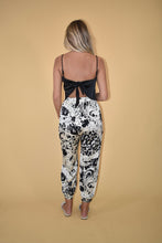 Load image into Gallery viewer, Cream Patterned Satin Joggers
