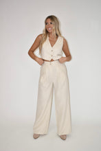 Load image into Gallery viewer, Cream Wide Leg Pants (part of a matching set)
