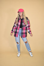 Load image into Gallery viewer, Hot Pink Flannel Shacket
