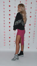 Load image into Gallery viewer, Rhinestone Fringe Black Denim Jacket
