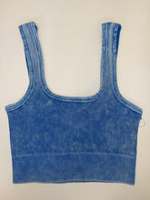 Load image into Gallery viewer, Acid Wash Ribbed Square Neck Cami
